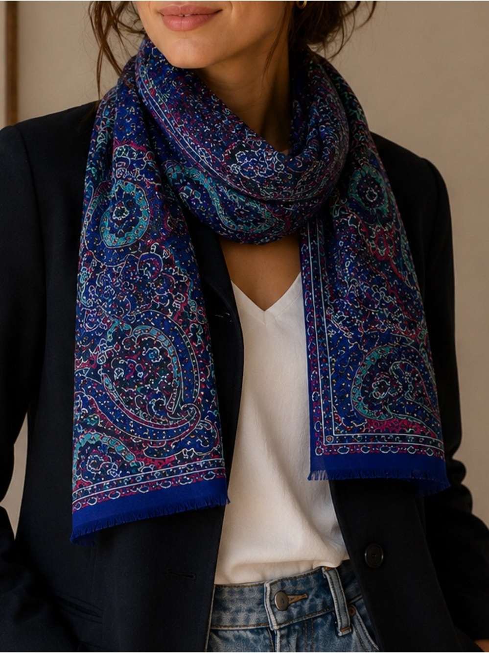 Italian Lightweight Soft Wool Scarf